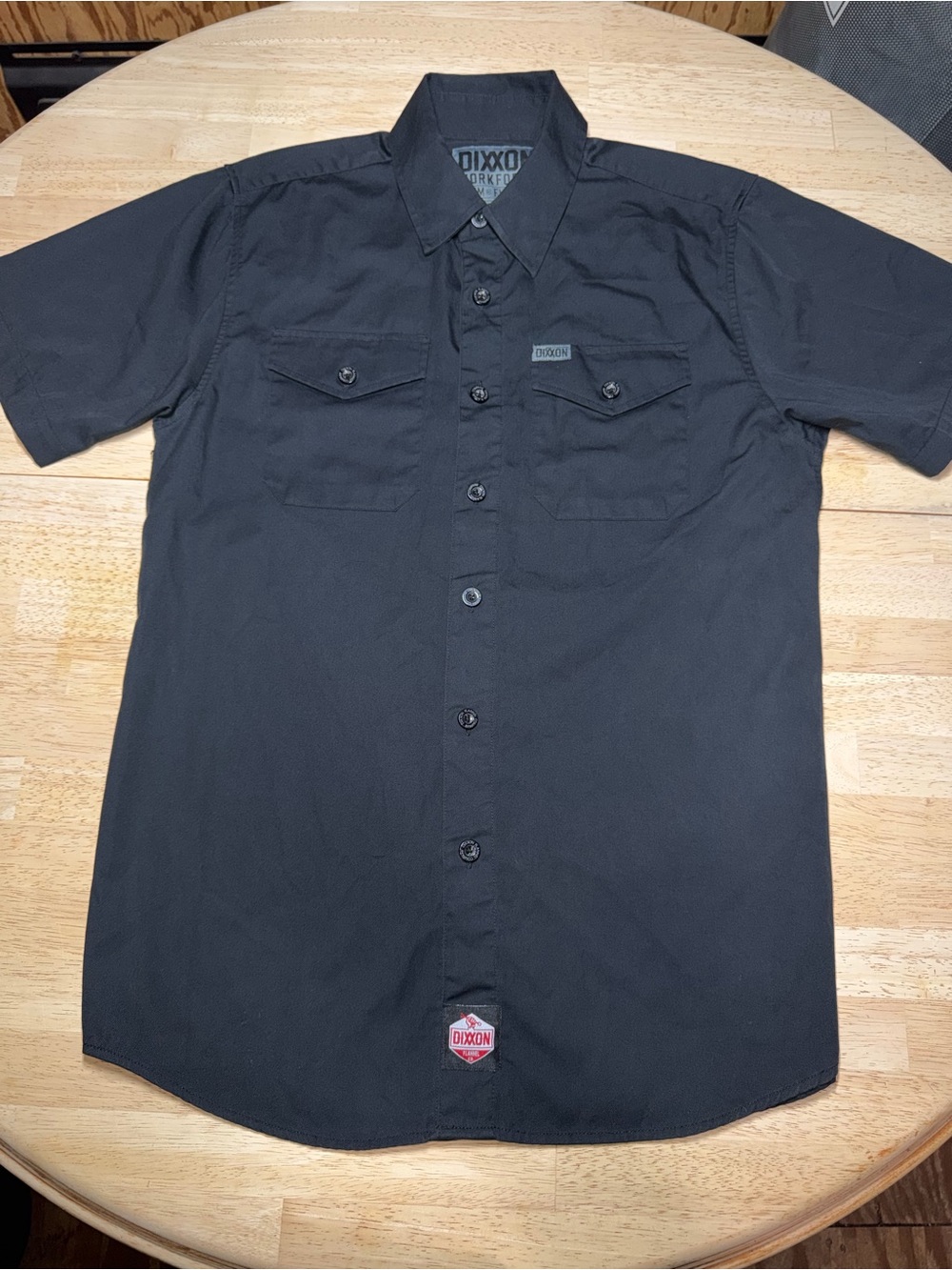 DIXXON Workforce Black Button Down Shirt Short Sleeve Men’s Small